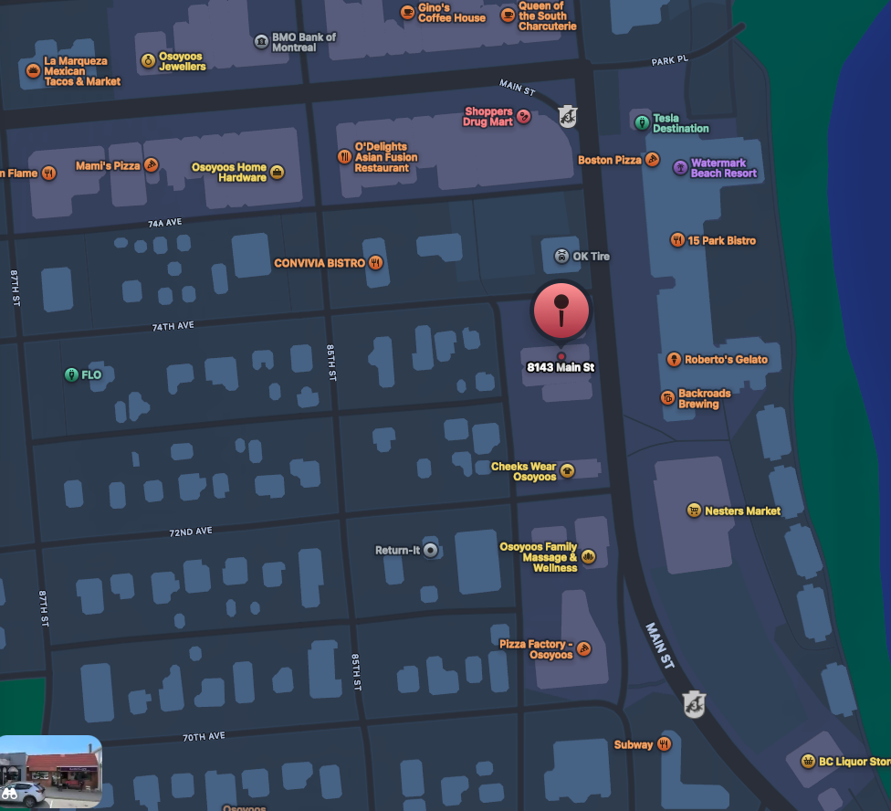 Map — Hair by Cari, Osoyoos